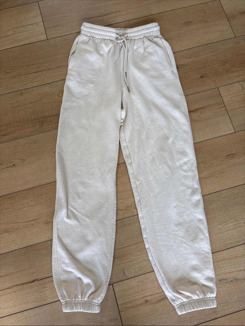 H&M Cozy Cream Drawstring Sweatpants size XS